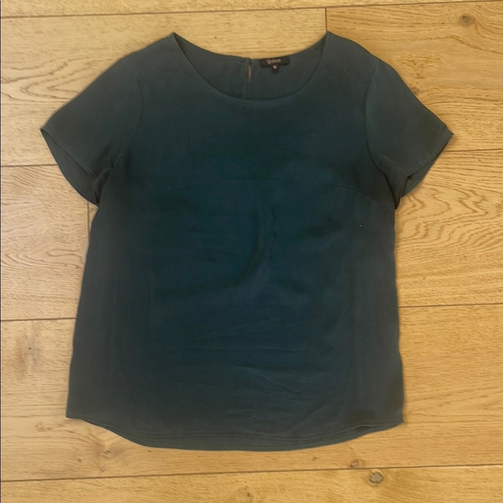 Quince Green Fitted Short Sleeve T-Shirt